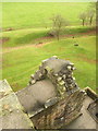 Defensive ditch, from top of Crookston Castle
