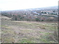 Looking across to Hillsley Road from just past the pylon on Portsdown Hill