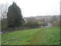 View from the end of Danes Road over to the footpath to Fort Nelson