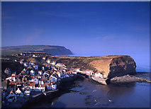 NZ7818 : Staithes and Cowbar Nab by Tom Richardson