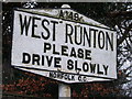 West Runton sign