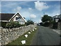 Looking up the road from the church