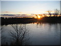 Sunrise over College Farm pond