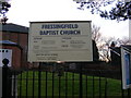 TM2677 : Fressingfield Baptist Church notice board by Geographer
