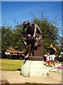 The Gower memorial, shows Hamlet in Bancroft gardens, Stratford-Upon-Avon