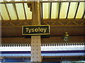 SP1184 : Sign at Tyseley Railway station by James Haynes