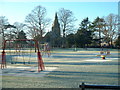 The Roberts Recreation Ground in the frost