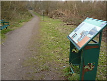 SK5235 : Attenborough Nature Reserve Path and notice board by Andy Jamieson