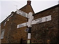 Road sign in the middle of Hannington