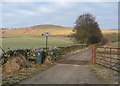 Lane and cattle grid to Old Laighwood