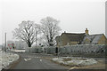 Road junction on a wintry New Year