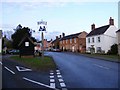 TM3973 : A144 The Street, Bramfield & Village Sign by Geographer