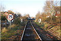 Looking along the railway line to Topsham Station