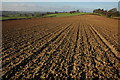 SO7147 : Ploughed field at Ridgeway Cross by Philip Halling