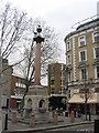 Column with drinking water fountains at the north end of Tabernacle Street / Paul Street, EC1