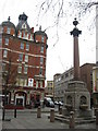 Column with drinking water fountains at the north end of Tabernacle Street / Paul Street, EC1 (2)