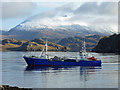 Hedda turning into Kinlochbervie Harbour