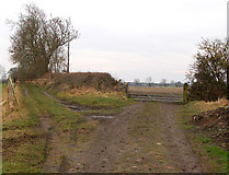 SP4466 : Bridleway and farm track, Leamington Hastings by Andy F
