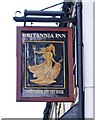 Britannia Inn pub sign, 75 High Street, Wollaston