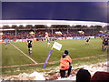 North stand, a snowy Pittodrie stadium