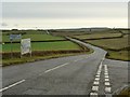 Looking down the A399 from Easter Close Cross.