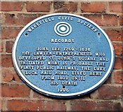 SE3221 : Blue Plaque - John Lee by Mike Kirby