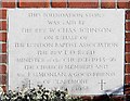 Foundation stone of Carey Hall, Claremont Road