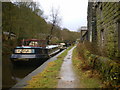 Canal moorings behind Nanholme Mill