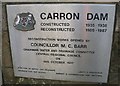 Plaque, Carron Dam