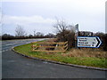 Road junction near Farndon