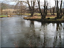 SK2268 : Eddies and currents, River Wye, Bakewell by Peter Barr