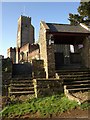 Lych gate and church, Ashprington