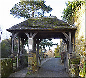 TQ4053 : Lych gate, St Peters, Limpsfield, Surrey by Christine Matthews