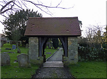 TQ4053 : Lych gate, Churchyard, St Peter's, Limpsfield, Surrey by Christine Matthews