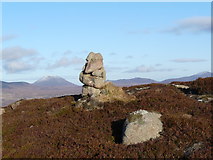 NC9416 : Summit cairn near A' Chrasg by sylvia duckworth