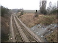 Railway Line viewed from Kiveton pedestrian footbridge