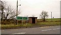 Bus shelter on the A48