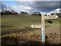 Sign post indicating the North Downs Way