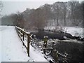 The weir on the River Dearne near Darfield Bridge