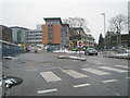 Zebra crossing to the south of the new buildings at QA