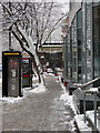 Euston Road in the snow