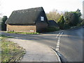 Thatched property on the junction of Saunders Lane and Sandwich Road