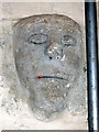 Stony face in the church