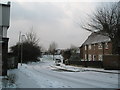 A snowy Dursley Crescent