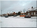 Looking across Cheltenham Road towards Lydney Close