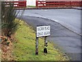One legged road sign