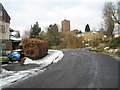 View from junction of Ridgemount and Scholars Walk looking towards Guildford Cathedral