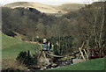 Crossing the bridge on the way to  Castle Campbell