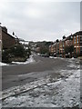 Looking westwards along Wodeland Avenue from Mareschal Road