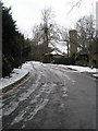 Looking up towards the tower in Beech Lane